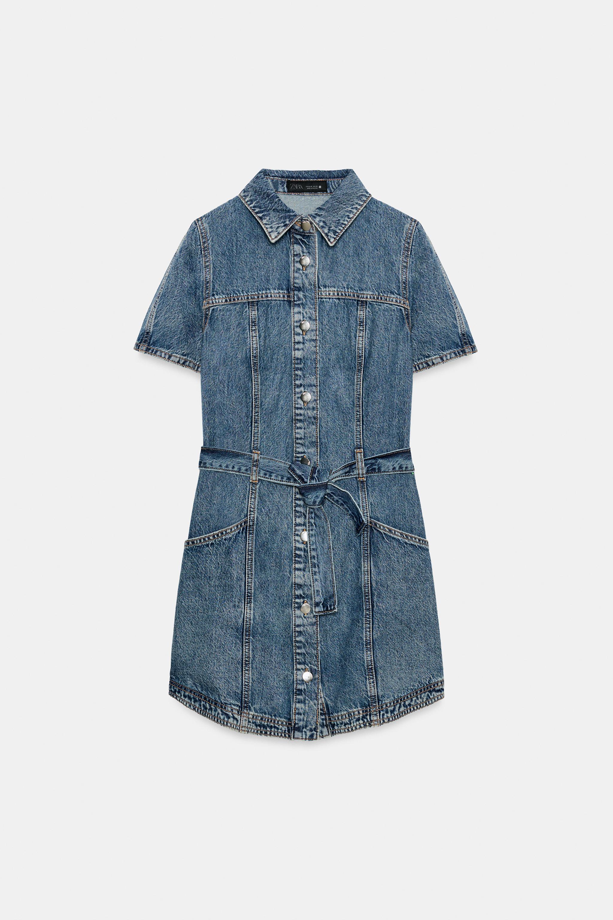 Z1975 BELTED MINI DENIM DRESS